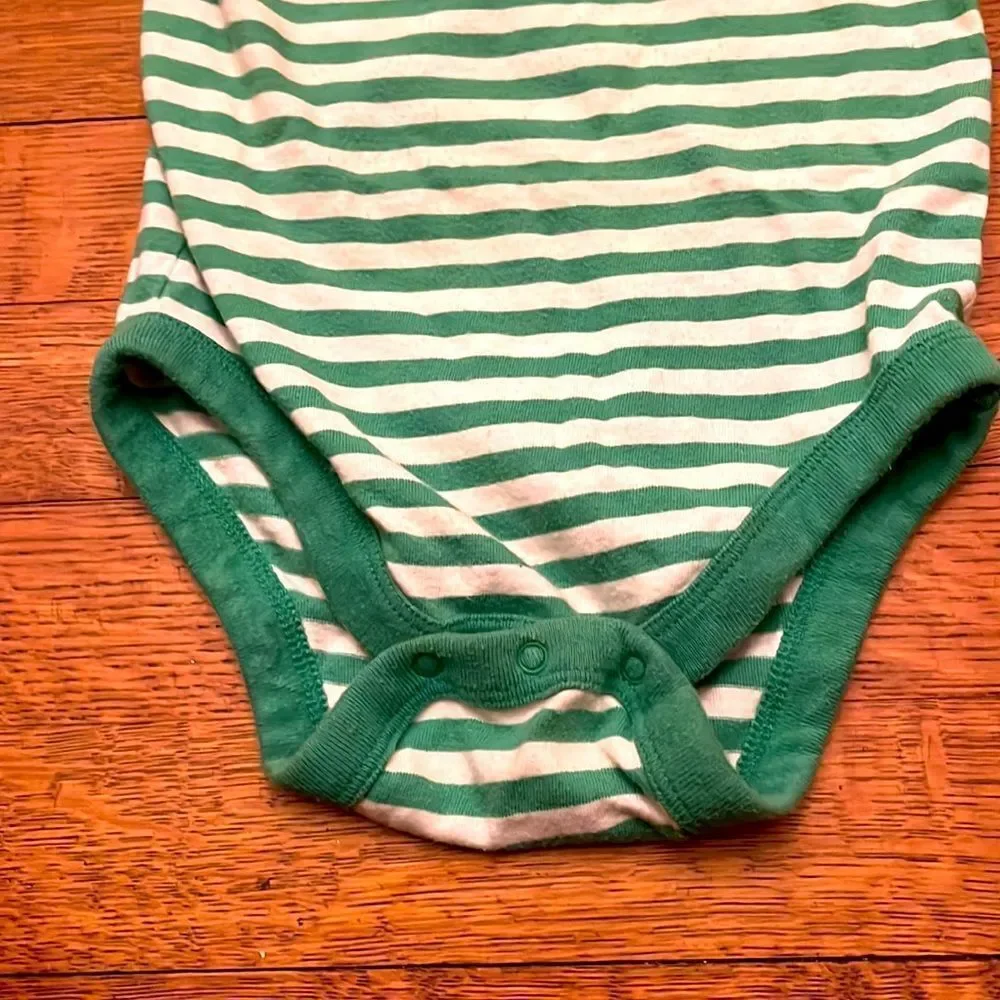 3/$15 Green & White striped Baby Onesies 🧸
